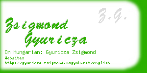 zsigmond gyuricza business card